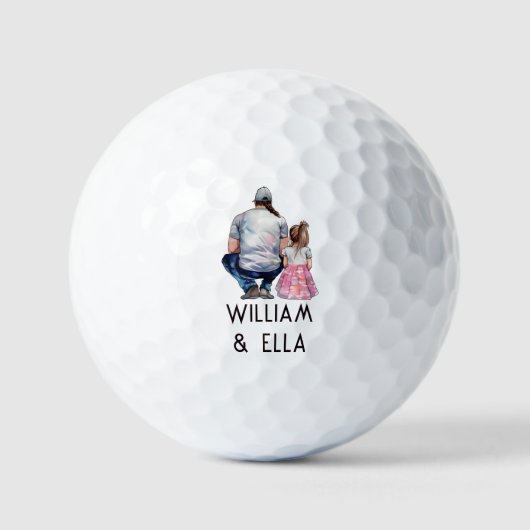 Balles De Golf Caution père et fille (8) (Recto)