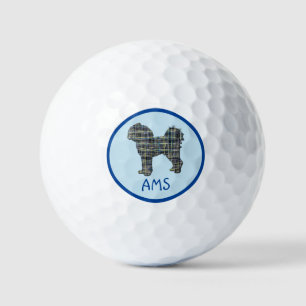 Balles De Golf Cavapo Cavoodé Chien Silhouette Monogramme Grille