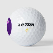 Balles De Golf Cavapoo mignon chien violet silhouette Monogramme (Logo)