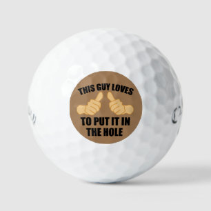 BALLES DE GOLF CE TYPE AIME LE METTRE DANS LE TROU