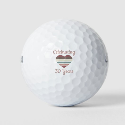 Balles De Golf Célébration de 30 ans de mariage (Devant)