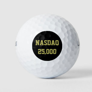 Balles De Golf Célébration du NASDAQ 25000 en Bourse