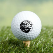 Balles De Golf Cercle d'aigle noir et blanc Haida Thunderbird (T-shirt Insitu)