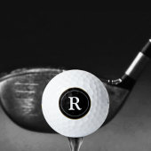 Balles De Golf Cercle noir avec sa propre customisée initiale