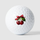 Balles De Golf Cerises avec un cou (Recto)