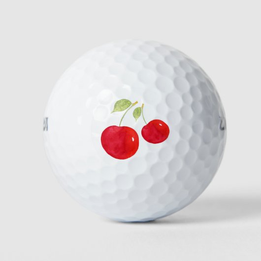 Balles De Golf Cerises d'aquarelle (Devant)