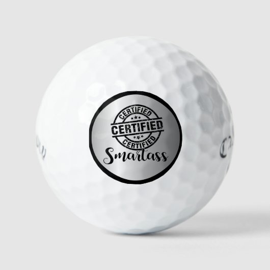 Balles De Golf Certifié Smartass Argent (Recto)
