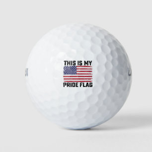 Balles De Golf C'Est Mon Drapeau De Fierté USA