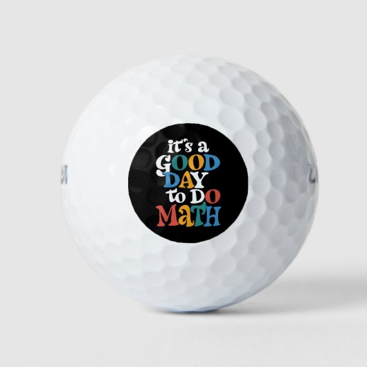 Balles De Golf C'est un bon jour pour faire des maths Professeur (Devant)