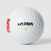 Balles De Golf C'est un garçon ! Cœurs rouges (Logo)