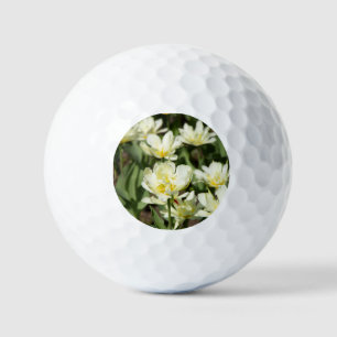 Balles De Golf Champ de tulipes blanches