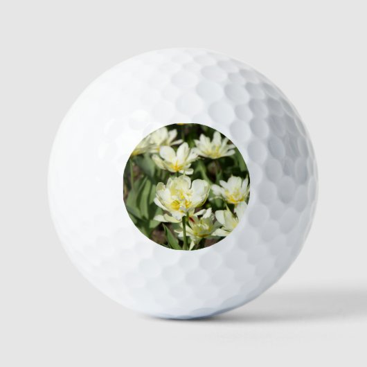 Balles De Golf Champ de tulipes blanches (Recto)