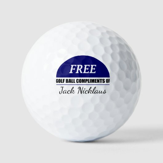 Balles De Golf Champion de compliment gratuit Personnalisé modifi (Recto)
