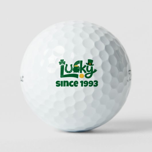 Balles De Golf Chanceux depuis l'année (Recto)