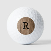 Balles De Golf Changer initial, panneau de mur en bois (Recto)