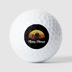 Balles De Golf Chapeau de Noël de Bigfoot Santa Merry Fishmas Vin