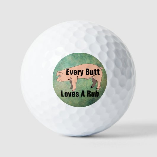 Balles De Golf Chaque Butt Aime Un Rub Golf Ball (Recto)