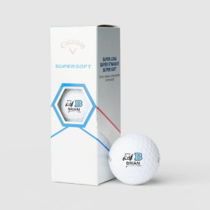 Balles De Golf Chariot de golf avec marque initiale bleue personn