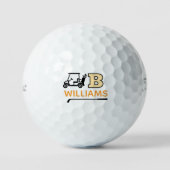 Balles De Golf Chariot de golf avec marque initiale personnalisée (Recto)