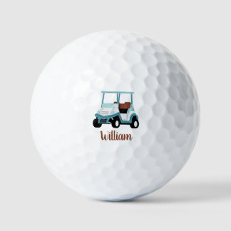 Balles De Golf Chariot de golf bleu clair personnalisé