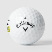 Balles De Golf Chariot de golf, clubs et greens (Logo)