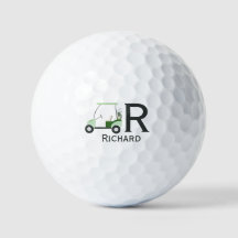 Chariot de golf moderne personnalisé Monogramme Cl