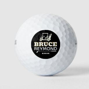 Balles De Golf Chariot de golf - Nom personnalisé de golfeur marq