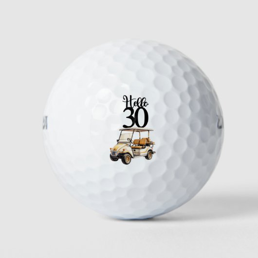 Balles De Golf Chariot de golf pour 30e anniversaire Golfer (Devant)