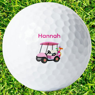 Balles De Golf Chariot de golf pour fille rose et blanc