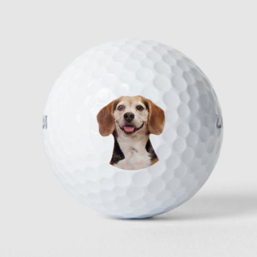 Balles De Golf Charmant chien Beagle avec sourire (Devant)