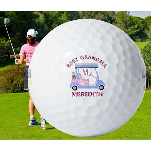 Balles De Golf Charming Fem Golf Panier Meilleur grand nom Monogr