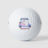Balles De Golf Charming Feminine Golf Clubs de panier Monogramme  (Devant)