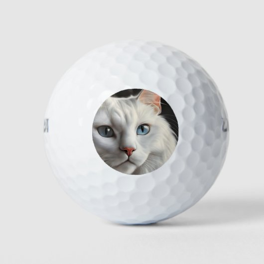 Balles De Golf Chat blanc (Devant)
