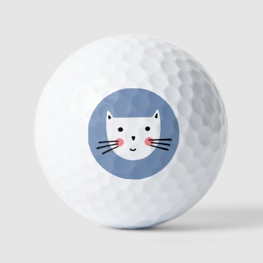 Balles De Golf Chat blanc mignon (Recto)