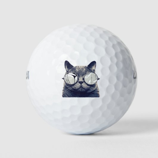 Balles De Golf chat cool (Devant)