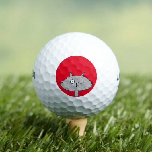 Balles De Golf Chat gris soyeux (T-shirt Insitu)