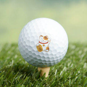 Balles De Golf Chat Lucky Japonais, Maneki Neko Chance Bonne Fort