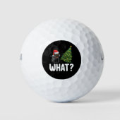 Balles De Golf Chat Noir Ce Poussant Arbre De Noël Drôle (Devant)