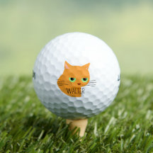 Chat orange avec nom personnalisé Chat drôle