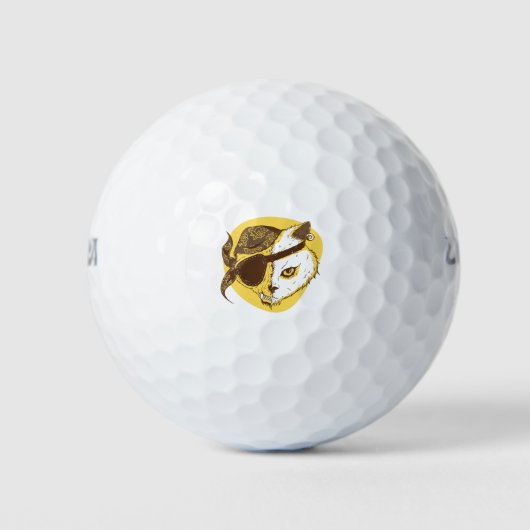 Balles De Golf Chat pirate (Devant)