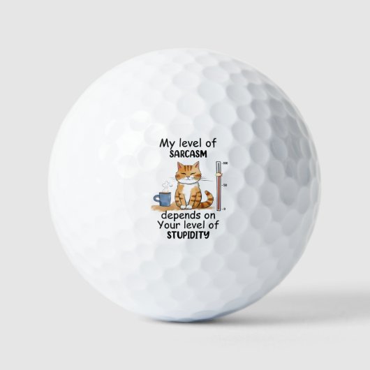 Balles De Golf Chat sassy et mignonne orange (Recto)