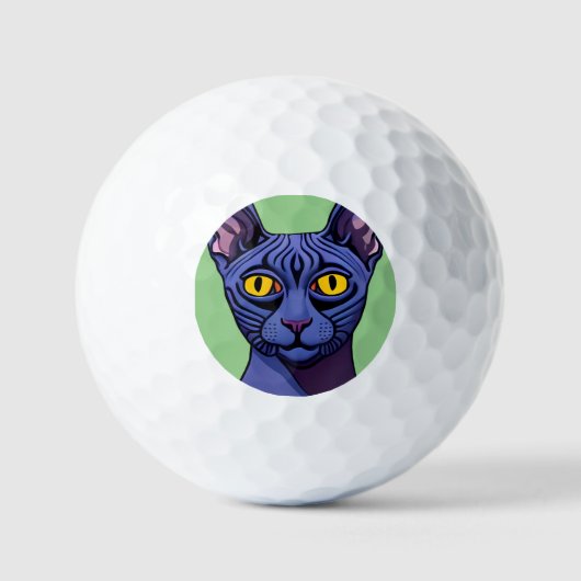 Balles De Golf Chat Sphynx (Recto)