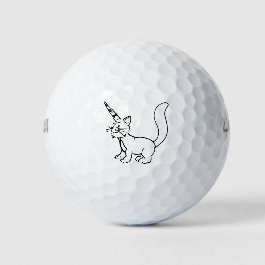 Balles De Golf Chat Unicorn (Devant)