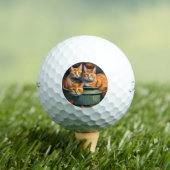Balles De Golf Chats De Gingembre Dans Un Porte-Plantes, Titleist (T-shirt Insitu)