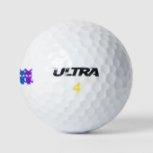 Balles De Golf chats en pixels arc-en-ciel (Logo)