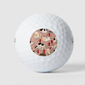 Balles De Golf chats japonais Ukiyo-e Funny kitty (Devant)