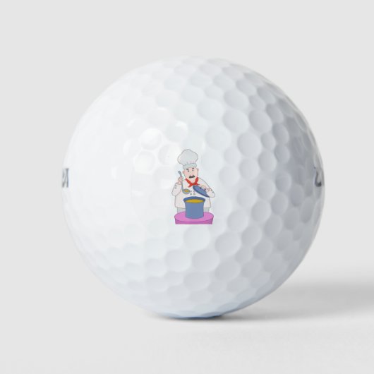 Balles De Golf Chef Mustachioé (Devant)