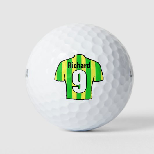 Balles De Golf Chemise de football avec nom et numéro (Devant)