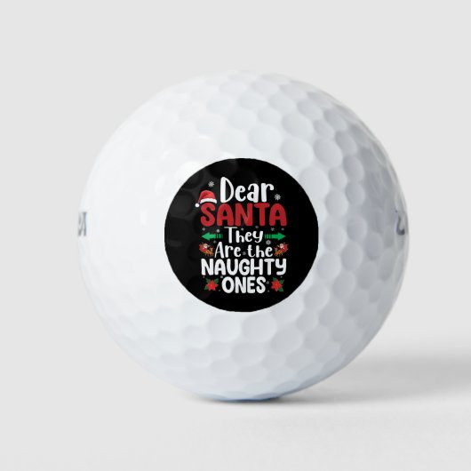 Balles De Golf Cher Père Noël, Ce Sont Des Matchins De Noël Match (Devant)