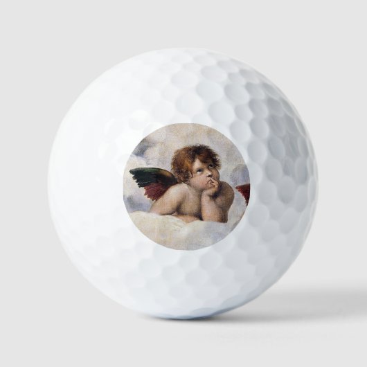 Balles De Golf Chérubins, anges ailés peinture de Raffael (Recto)